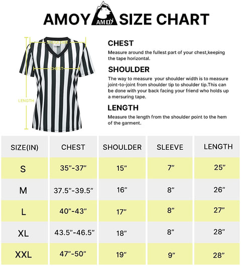 Women's Referee Shirt Black & White Stripe Costume Short