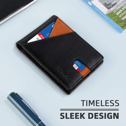 Zitahli Mens Slim RFID-blocking Bifold Wallets for Men