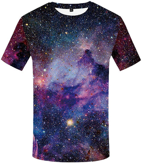Galaxy T Shirt Universe T-Shirt Space T Shirts for Men Nebula Tshirts 3D Tee