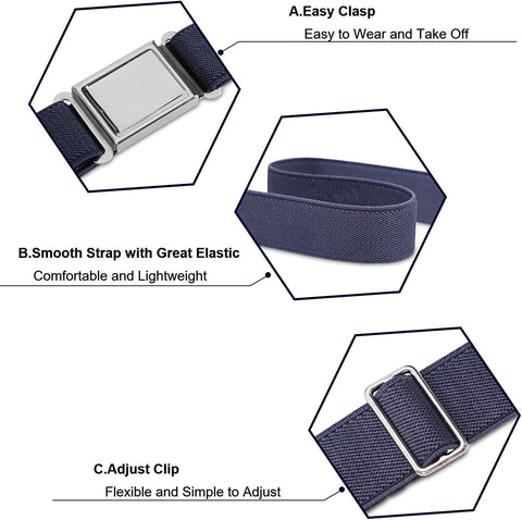 2 Pack Kids Adjustable Magnetic Belt