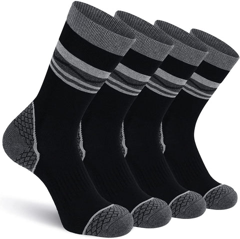 CS CELERSPORT 4 Pack Men's Merino Wool Hiking Socks with Cushion Warm Winter Thermal Boot Crew Socks