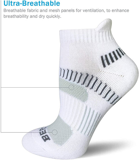 Women's Performance Athletic Ankle Running Socks (6 Pairs)