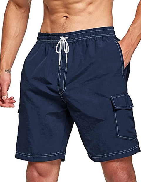 Men Swim Trunks Boardshorts Quick Dry Beach Bathing Suits Shorts Swimwear
