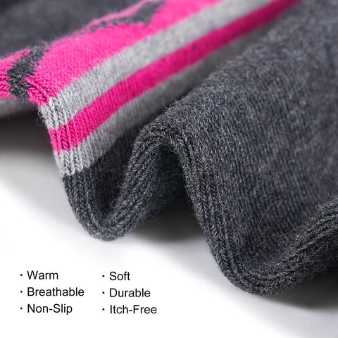 CS CELERSPORT 4 Pack Women's Merino Wool Hiking Socks with Cushion Warm Thermal Winter Boot Socks