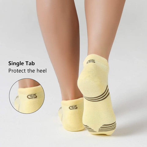 CelerSport 6 Pack Women's Low Cut Athletic Ankle Socks with tab Running Socks Cushioned