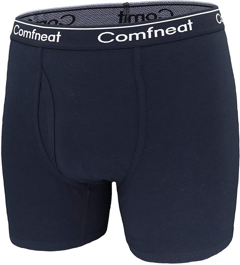 Men's 5-Pack Big & Tall 3XL-7XL Boxer Briefs Cotton Spandex Underwear with Fly