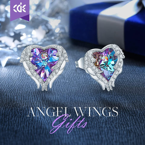 Angel Wing Earrings for Women Stud Earring for Mom