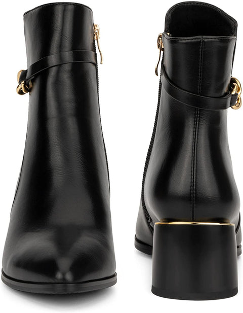 Torgeis Women’s Mindy Fashion Supple faux leather, Pull-on Lug Boots, Pointed, Rubber Outsole