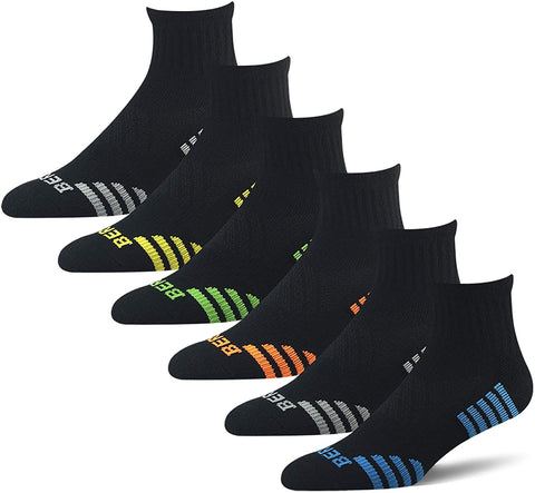 Men's Athletic Ankle Compression Running Socks (6 Pack)