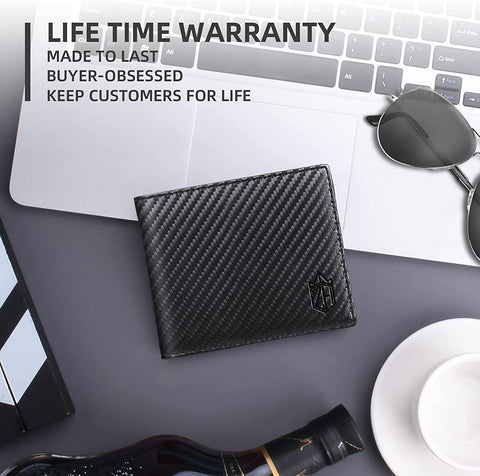 Zitahli Large Capacity Wallet for Men RFID-blocking Bifold Leather Wallets with 17 Card Pockets