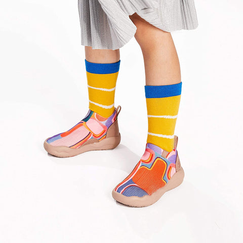 UIN Kid's Walking Shoes High Top Knitted Boots Casual Lightweight Comfort Fashion Sneaker Zesty Planet