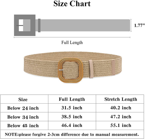 Fashion Wide Straw Woven Elastic Stretch Waist Band Belt Summer Bohemian Ladies Beach Dress Belts