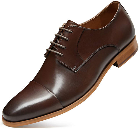 GIFENNSE Men's Dress Shoes with Cowhide Leather Oxford for Suit Formal Dress