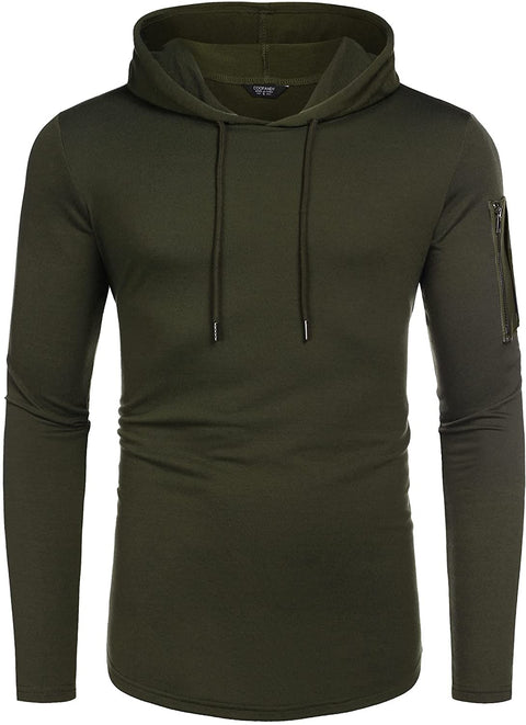 Men's Hoodies Sweatshirts Lightweight Gym Workout Long Sleeve Athletic Hoody
