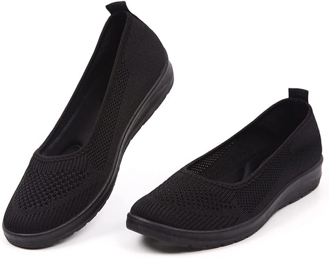 MUSSHOE Women's Slip on Casual Sneakers Comfortable Tennis Shoes Work Nurse Flat Shoes