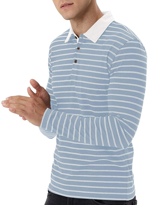 Men's Polo Shirt Short/Long Sleeve Casual Slim-fit Cotton Shirts