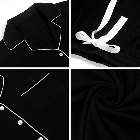 Pajamas Women's Long Sleeve Sleepwear Button Down Pj Sets Soft Loungewear Pajama Set for Women S-XXL