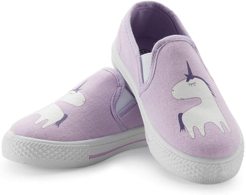 mysoft Toddler Casual Sneakers Slip-on Canvas Shoes for Boys & Girls