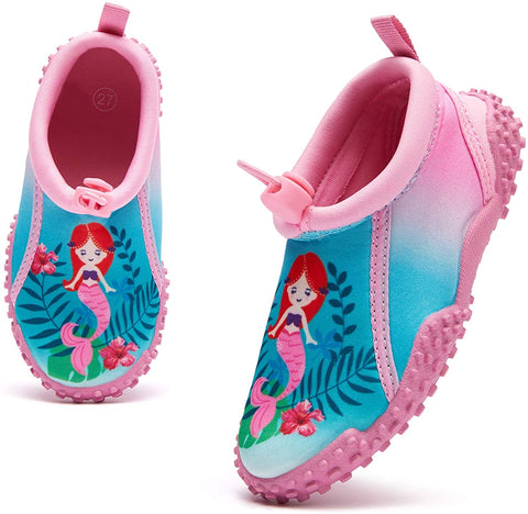 mysoft Kids Beach Water Shoes Non-Slip Quick Dry Barefoot Swim Shoes Aqua Socks for Boys and Girls Toddler Little Big Kid