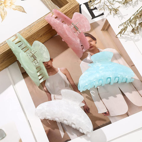 4Pcs Medium Hair Claw Clips for Long Hair