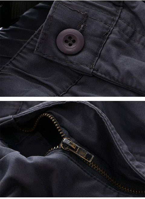 Men's Outdoor Fleece Lined Cargo Pants Winter Warm Casual Camo Printed Work Pant