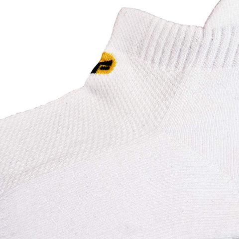 FitVille Athletic Socks For Men Low Cut Combed Mens Low Ankle Socks Pack Of 3(White)