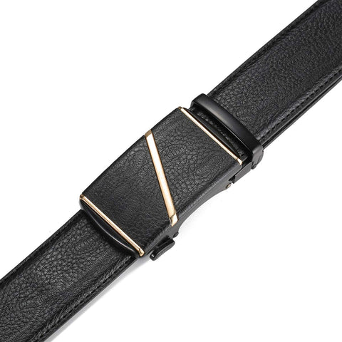 CIEORA Men's Dress Belt Genuine Leather Ratchet with Automatic Buckle,Trim to Fit