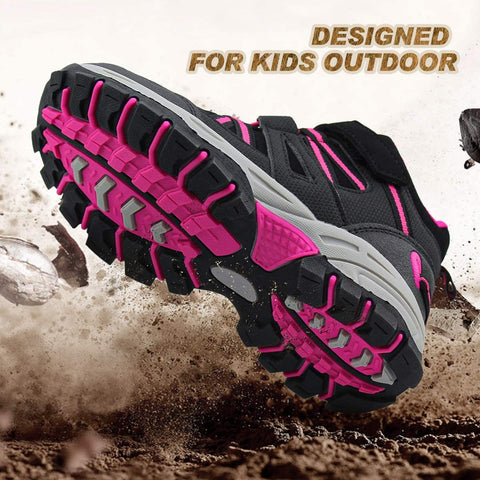 brooman Kids Hiking Boots Boys Girls Outdoor Adventure Shoes