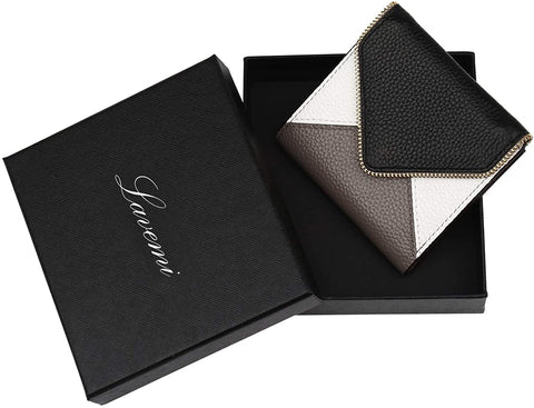 Lavemi RFID Blocking Small Compact Leather Wallets Credit Card Holder Case for Women