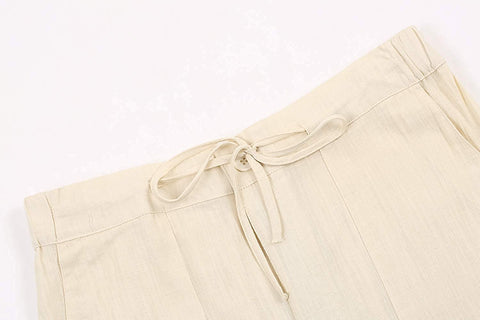 Karlywindow Mens Casual Linen Pants Loose Fit Drawstring Elastic Waist Lightweight Yoga Beach Trousers