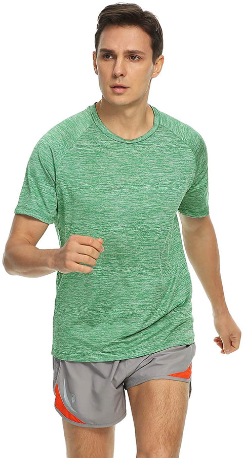 Xelky 4-5 Pack Men's Dry Fit T Shirt Moisture Wicking Athletic Tees Exercise Fitness Activewear Short Sleeves Gym Workout Top