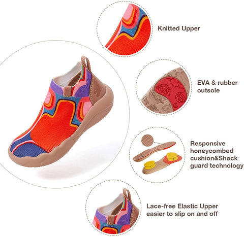 UIN Kid's Walking Shoes High Top Knitted Boots Casual Lightweight Comfort Fashion Sneaker Zesty Planet