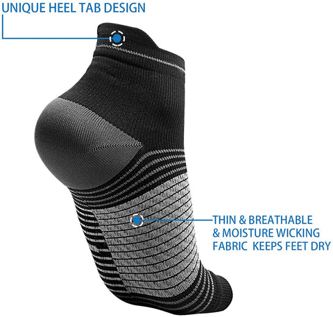 Plantar Fasciitis Socks(1/2/6 Pairs) for Achilles Tendonitis Relief, Best Compression Foot Sleeves with Arch Support for Plantar Fasciitis, Heel Pain, Foot & Ankle Support