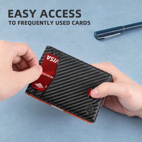 Zitahli Wallet for Men, Larger Capacity with 12 Slots RFID Blocking Slim Minimalist Bifold Front Pocket Wallet for Men with ID Window Gift Box