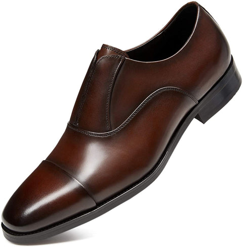 GIFENNSE Men's Dress Shoes Leather Business Easy Wear Oxford Formal Men Shoes