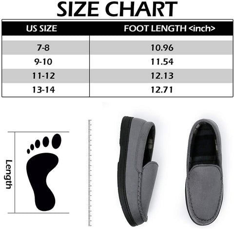 mysoft Men's House Slippers Memory Foam Classic Moccasin Slip on Shoes Anti-Slip Sole Indoor Outdoor