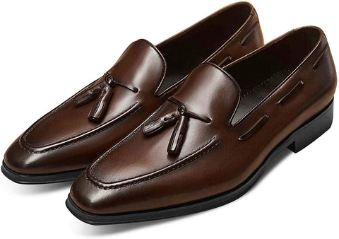 ALIPASINM Men's Dress Shoes Slip-On Loafers Leather Formal Shoes for Men