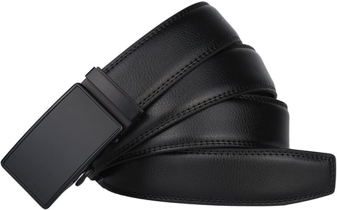 Lavemi Men's Real Leather Ratchet Dress Belt with Automatic Buckle,Elegant Gift Box