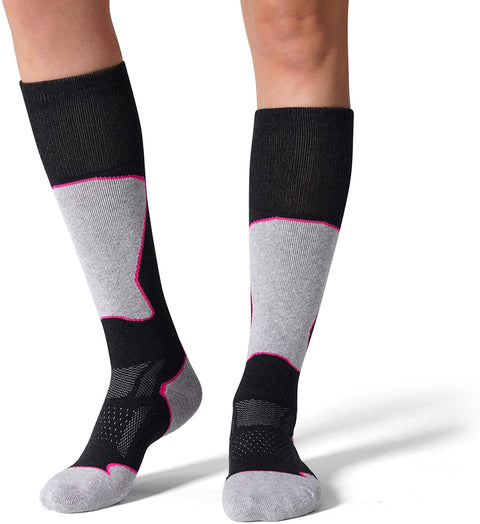 CELERSPORT 2/3 Pack Women's Ski Socks for Skiing, Snowboarding, Cold Weather Warm Socks, Winter Thermal Socks