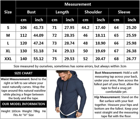 iWoo Mens Hooded T-Shirts Casual Lightweight Workout Hoodie Long/ Short Sleeve Hoodies Pullover Tee Tops Double Zips