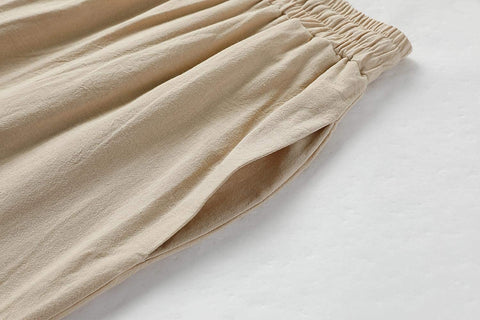 Karlywindow Mens Casual Linen Pants Loose Fit Drawstring Elastic Waist Lightweight Yoga Beach Trousers