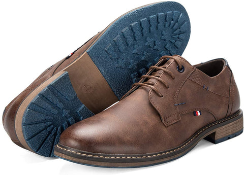 mysoft Men's Oxford Dress Shoes Formal Classic Lace Up Shoes