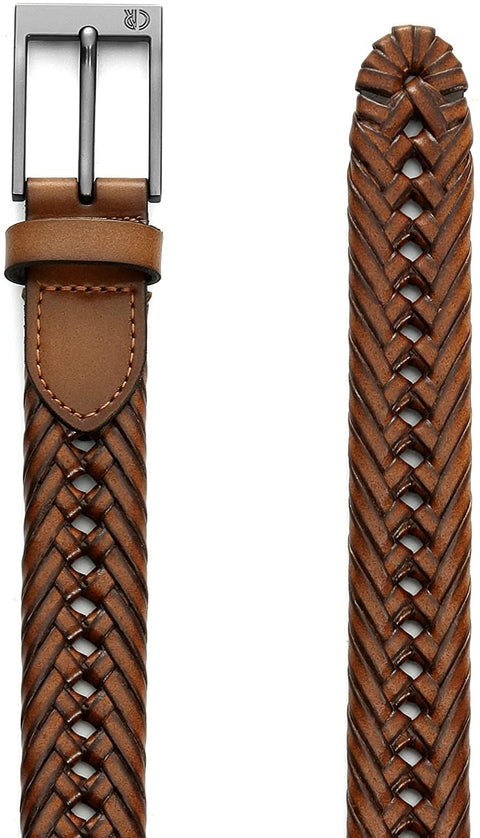 Mens Braided Belt, Braided Leather Belts for Men 1 1/8", CHAOREN Woven Belt Dress and Casual in Gift Box