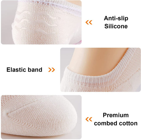 Gonii No Show Socks Womens Running Athletic Non Slip Line Flat Boat Socks 5 -Pairs