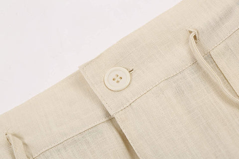 Karlywindow Mens Casual Linen Pants Loose Fit Drawstring Elastic Waist Lightweight Yoga Beach Trousers