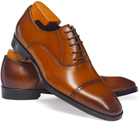 ALIPASINM Men's Oxford Formal Comfortable Dress Shoes Genuine Leathers