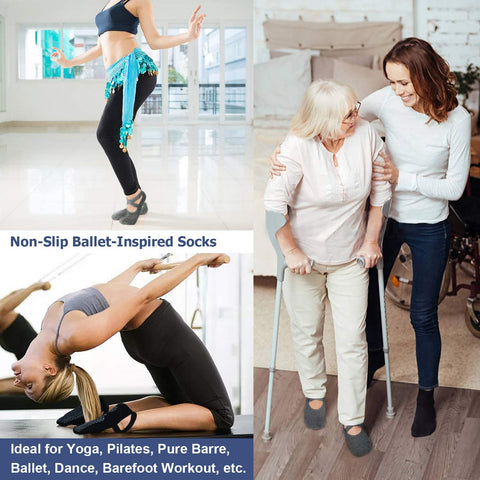 Ozaiic Non Slip Socks for Yoga Pilates Barre Fitness Hospital Socks for Women