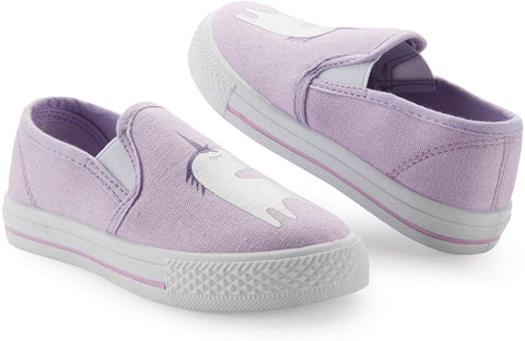 mysoft Toddler Casual Sneakers Slip-on Canvas Shoes for Boys & Girls