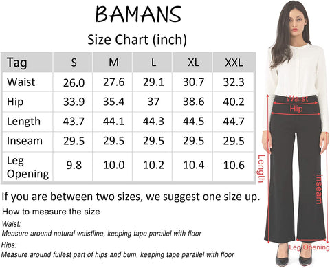Womens Bootcut Dress Pants Stretch with Side Stripe Wide Leg