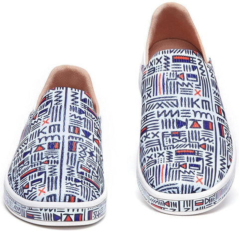 UIN Men's Fashion Sneakers Lightweight Walking Casual Loafers Slip Ons Art Painted Athletic Travel Skate Shoes Cordoba Modern Art